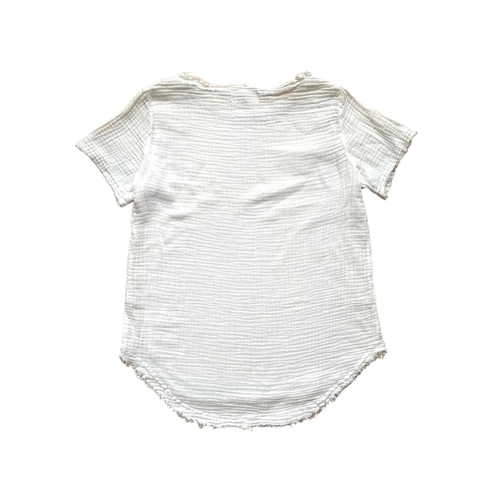 Michael Stars Soft 100% White Cotton Jersey Classic Crew Tee - XS